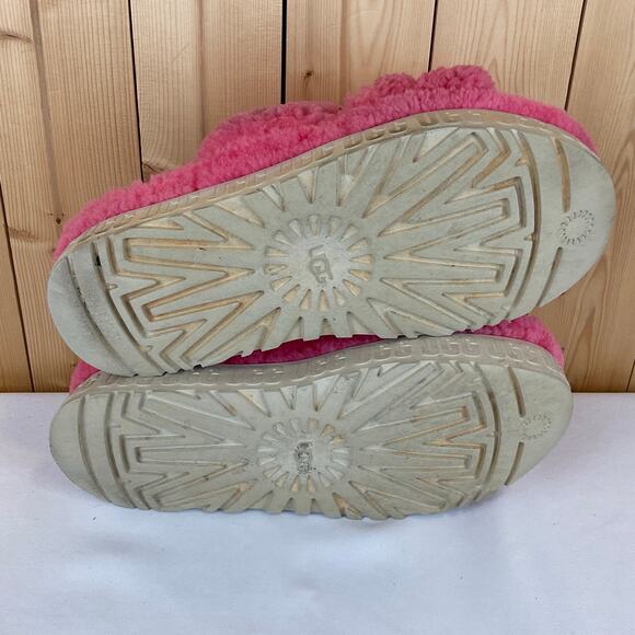 UGG Oh Fluffita Sheepskin Sandals- Pink, W 10 - Picture 4 of 5